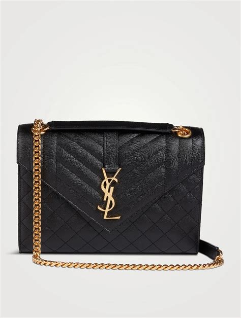 ysl small monogram quilted leather shoulder bag|ysl monogram envelope bag.